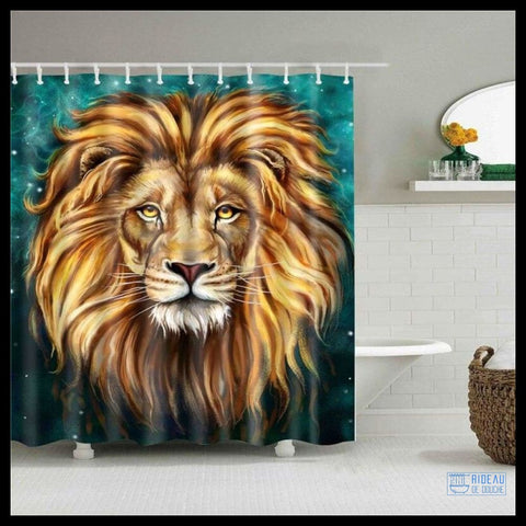 Rideau de Douche Lion Peinture